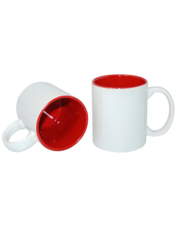 Hrnek bílý s barevným vnitřkem 300ml