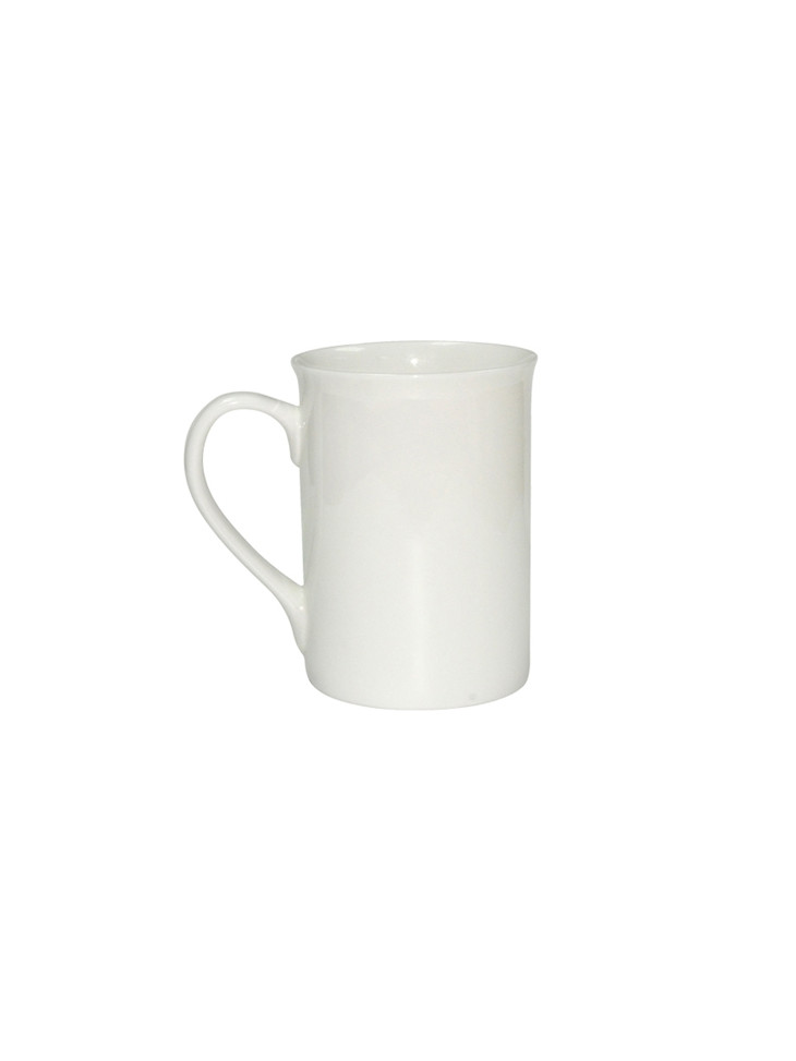 Hrnek bílý úzký porcelánový