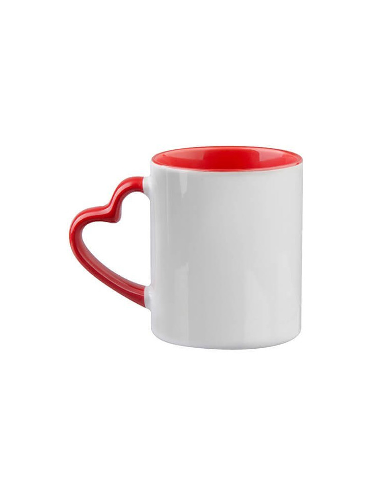 Hrnek bílý Srdce, červené ucho