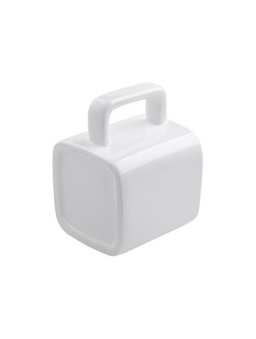 Hrnek hranatý, bílý, objem 350 ml