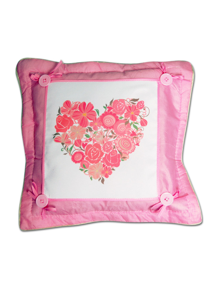 Polštář růžový 35x35 vč.potisku,soft