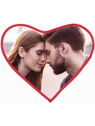 Polštářek ve tvaru srdce, satén 30x30 cm