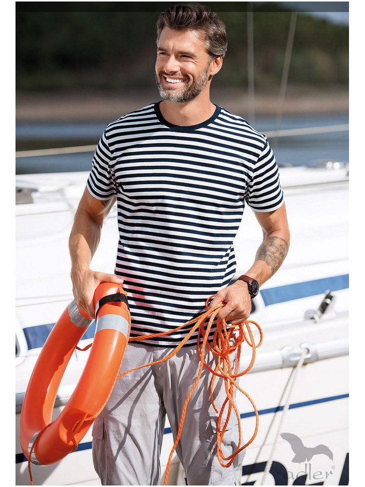 Tričko pánské pruhované Malfini Sailor