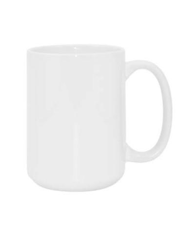 Hrnek bílý velký, oblé ucho