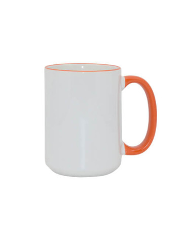 Hrnek bílý velký barevné ucho