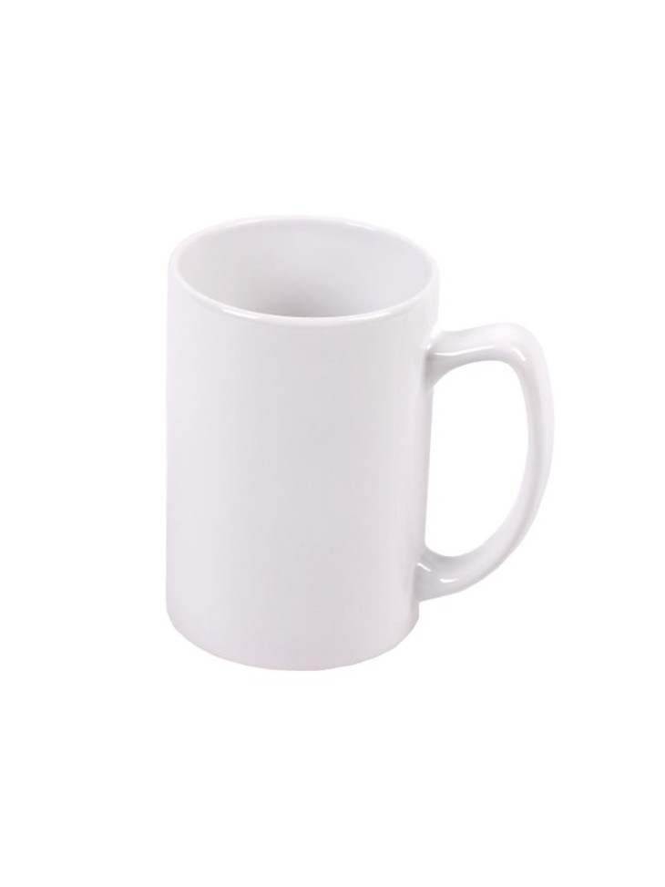 Hrnek bílý velký, hranaté ucho