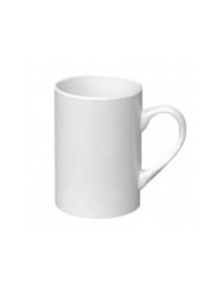 Hrnek bílý úzký keramický