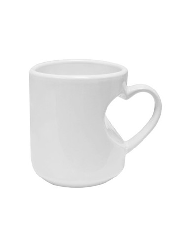 Hrnek bílý Srdce s prolisem