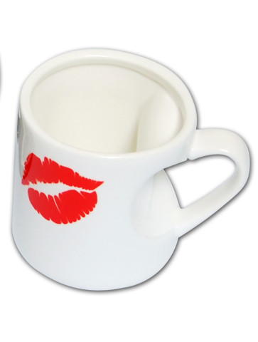 Hrnek bílý Srdce s prolisem