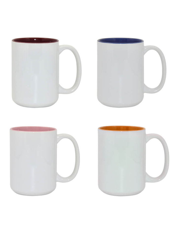 Hrnek velký s barevným vnitřkem 450ml