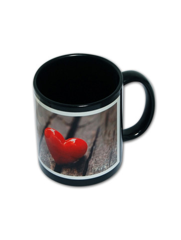 Hrnek černý s bílým polem