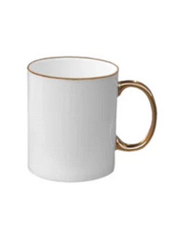 Hrnek bílý std zlaté ucho - porcelán