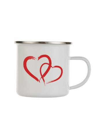 Hrnek smaltovaný s nerezovým okrajem