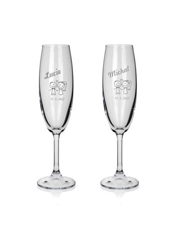 Dvojice sklenic Flétna