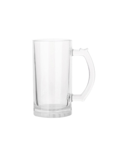 Pivní korbel skleněný, čirý, hladký