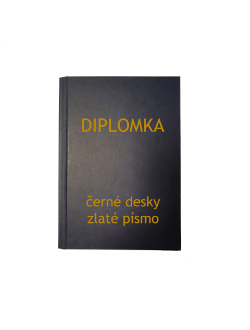 Desky plátěné černé se zlatým písmem