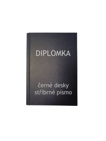 Desky plátěné černé se stříbrným písmem