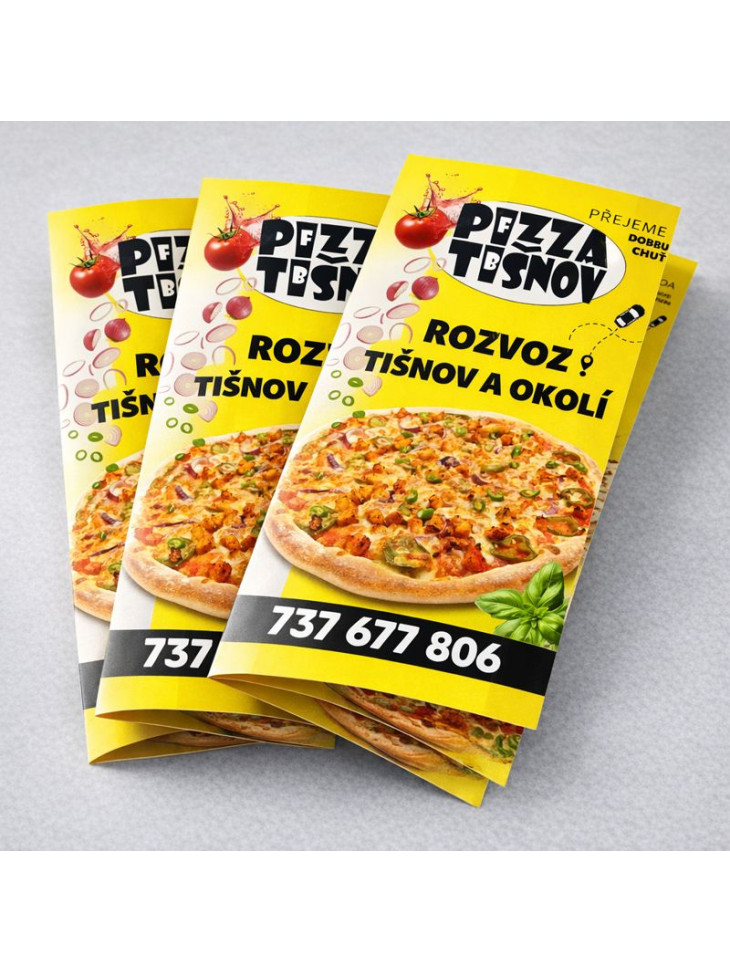 Leták skládačka, DL, dva lomy