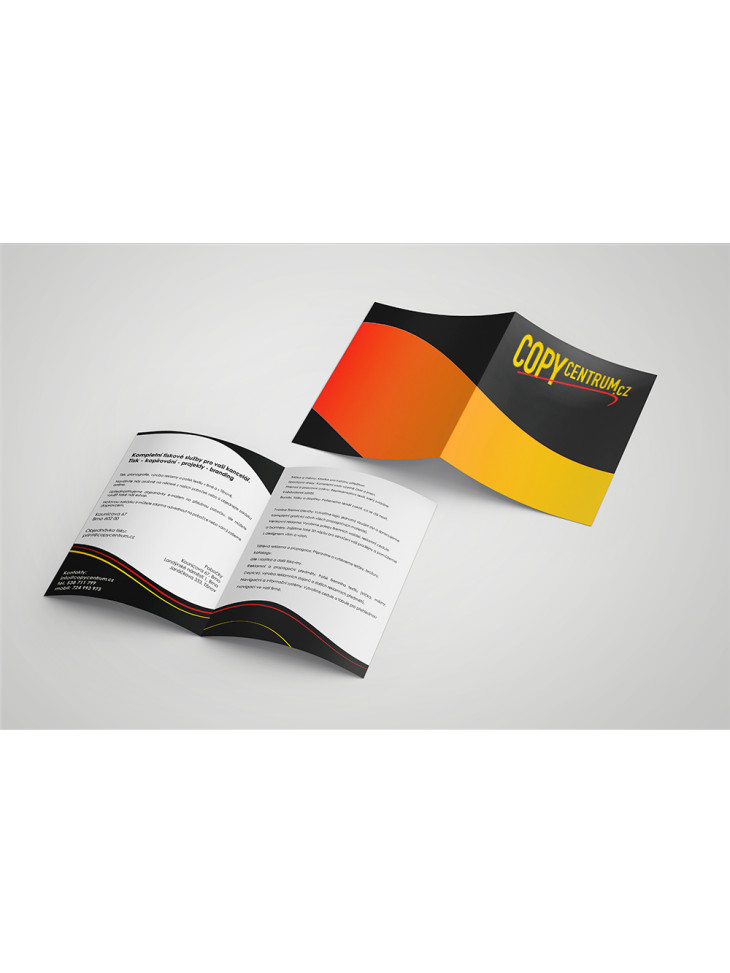 Leták A3 170g s lomem na A4