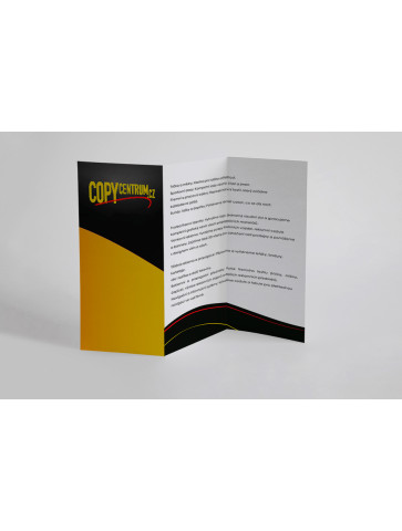 Leták skládačka, DL, dva lomy