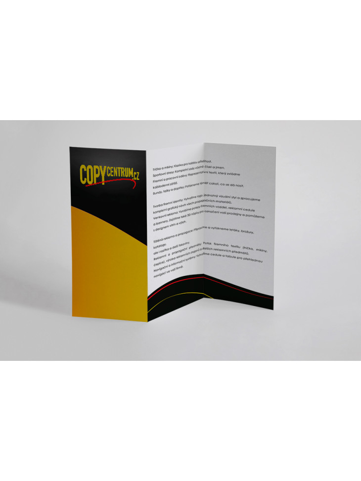 Leták skládačka, DL, dva lomy