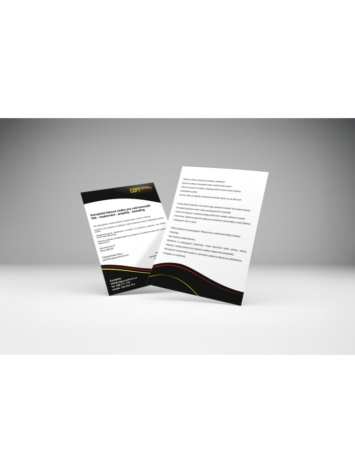 Leták A4 lesk, 135g, oboustranný